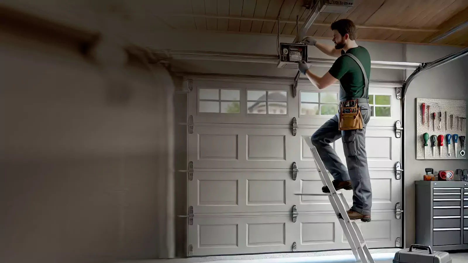Garage door technician background