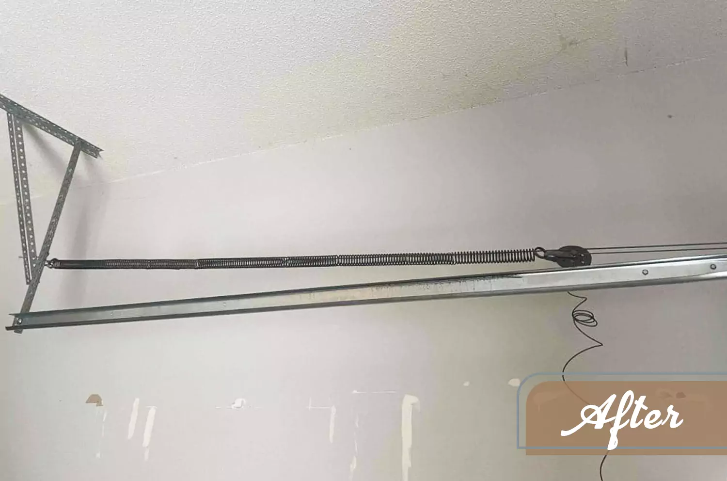 Garage extension spring after repair