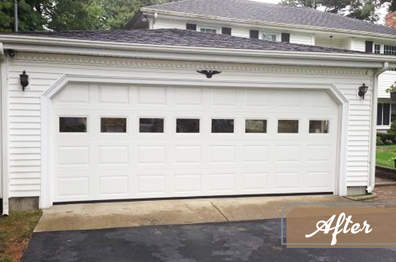 Garage door after replacement