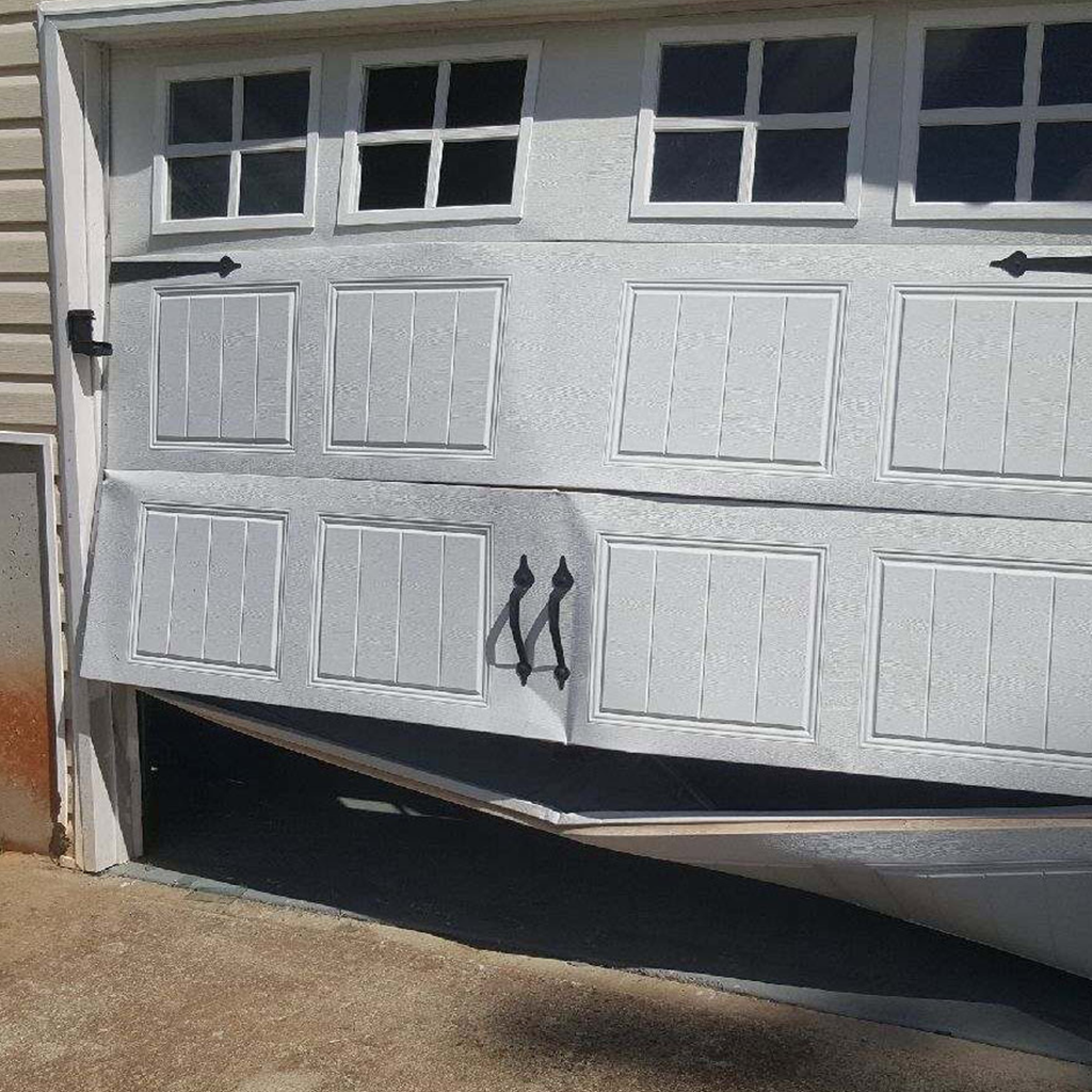 Broken garage door