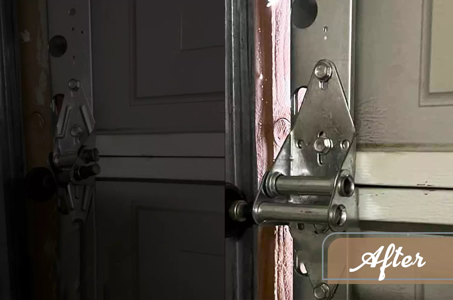 Garage hinges after repair