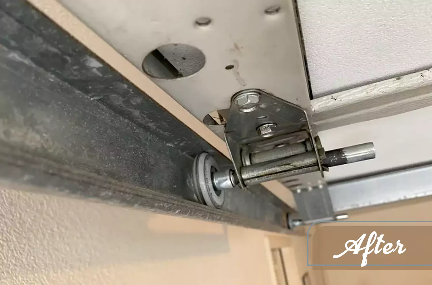 Replace garage door roller - after service