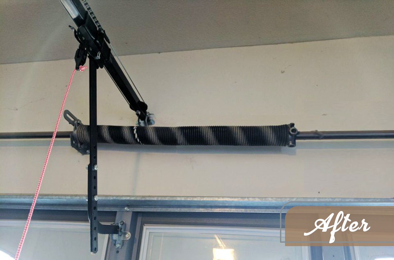 Garage spring after repair